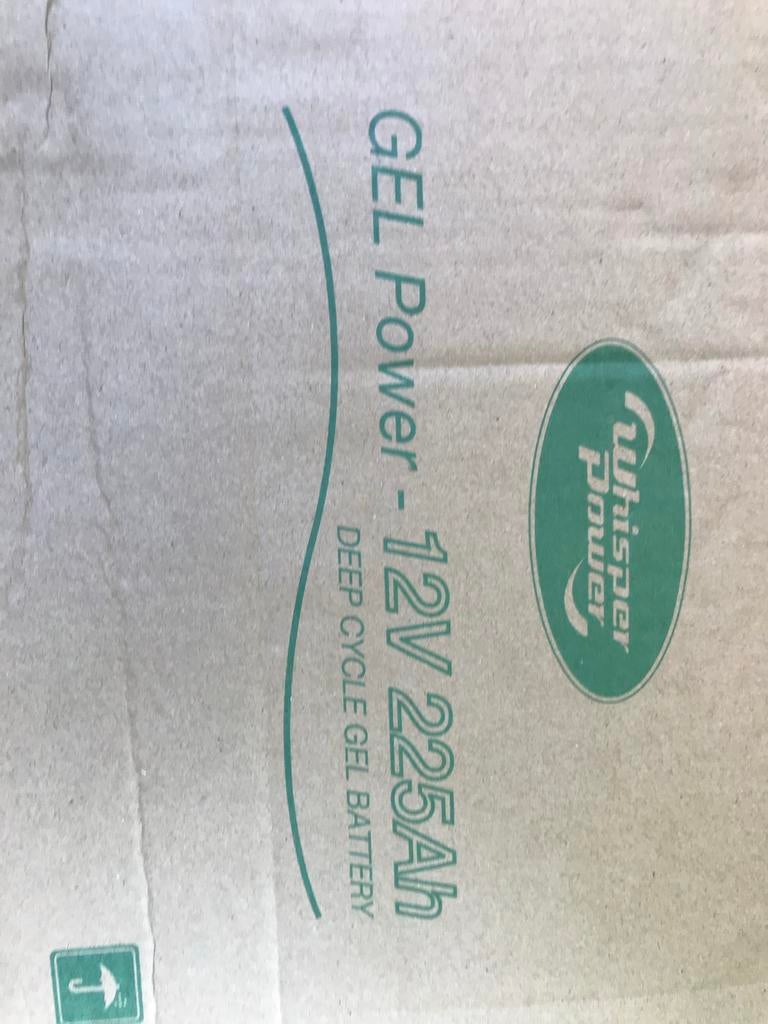 Whisper Power GEL Accu 12V 225Ah Deep Cycle, Ophalen of Verzenden, Gebruikt, Motor en Techniek