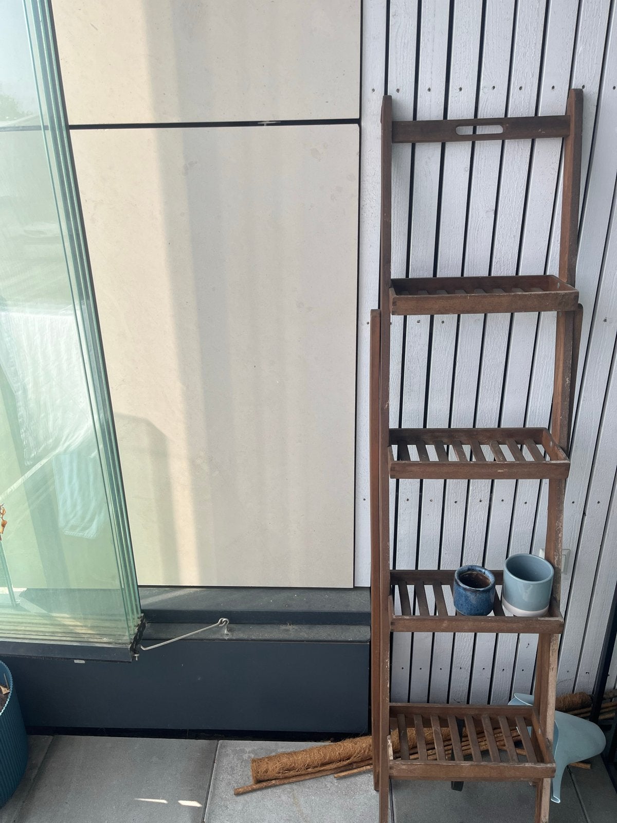 Houten plantentrapje voor tuin, balkon of dakterras, Ophalen, Gebruikt, Balkon, Minder dan 60 cm