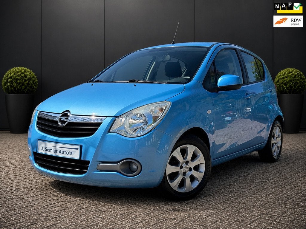 Opel Agila 1.2 Enjoy AIRCO HOGE INSTAP TOERENTELLER APK 01-2, Auto's, Opel, Voorwielaandrijving, 86 pk, 4 cilinders, Blauw