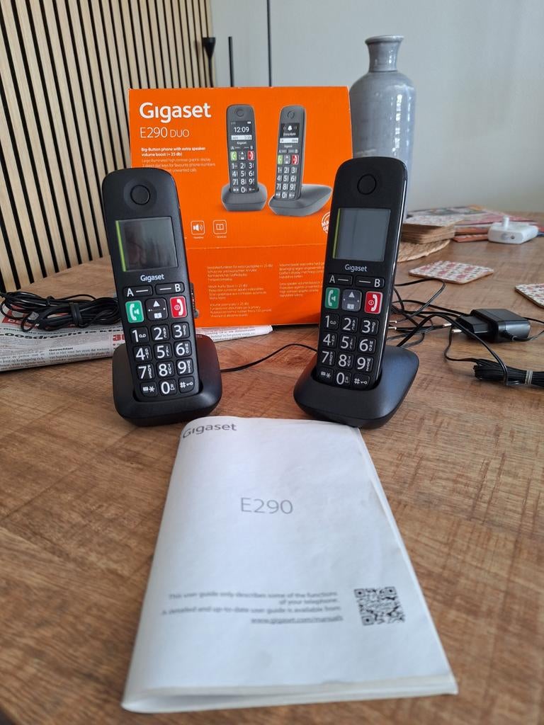 Gigaset E290 Duo huistelefoon - Zo goed als nieuw, Telecommunicatie, Vaste telefoons | Handsets en Draadloos, Ophalen, Zo goed als nieuw
