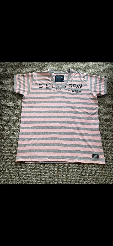T-shirt rose/grijs G-Star Raw maat XL, Kleding | Heren, T-shirts, G-Star Raw, Maat 56/58 (XL), Ophalen of Verzenden, Zo goed als nieuw