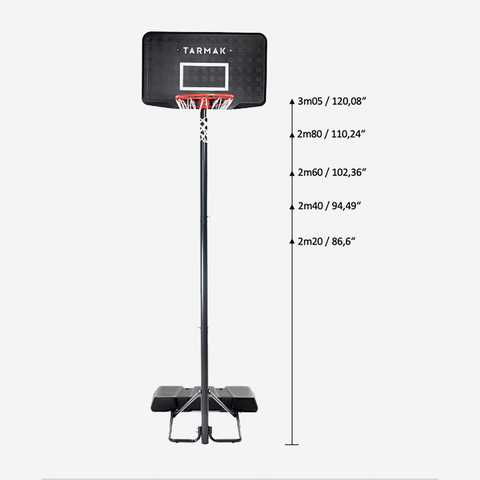 Tarmak basketbalpaal met ring, Ophalen, Zo goed als nieuw, Ring, Bord of Paal