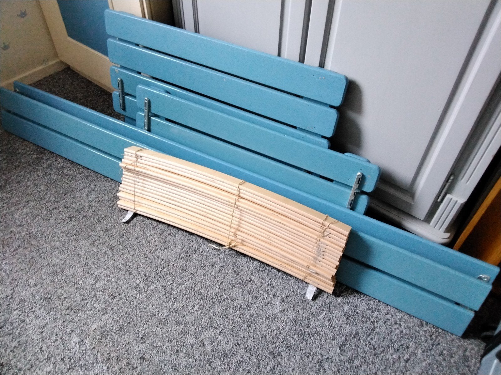 1 persoonsbed/ledikant 080x190cm met nieuwe lattenbodem, Ophalen, Gebruikt, Eenpersoons, 190 cm of minder