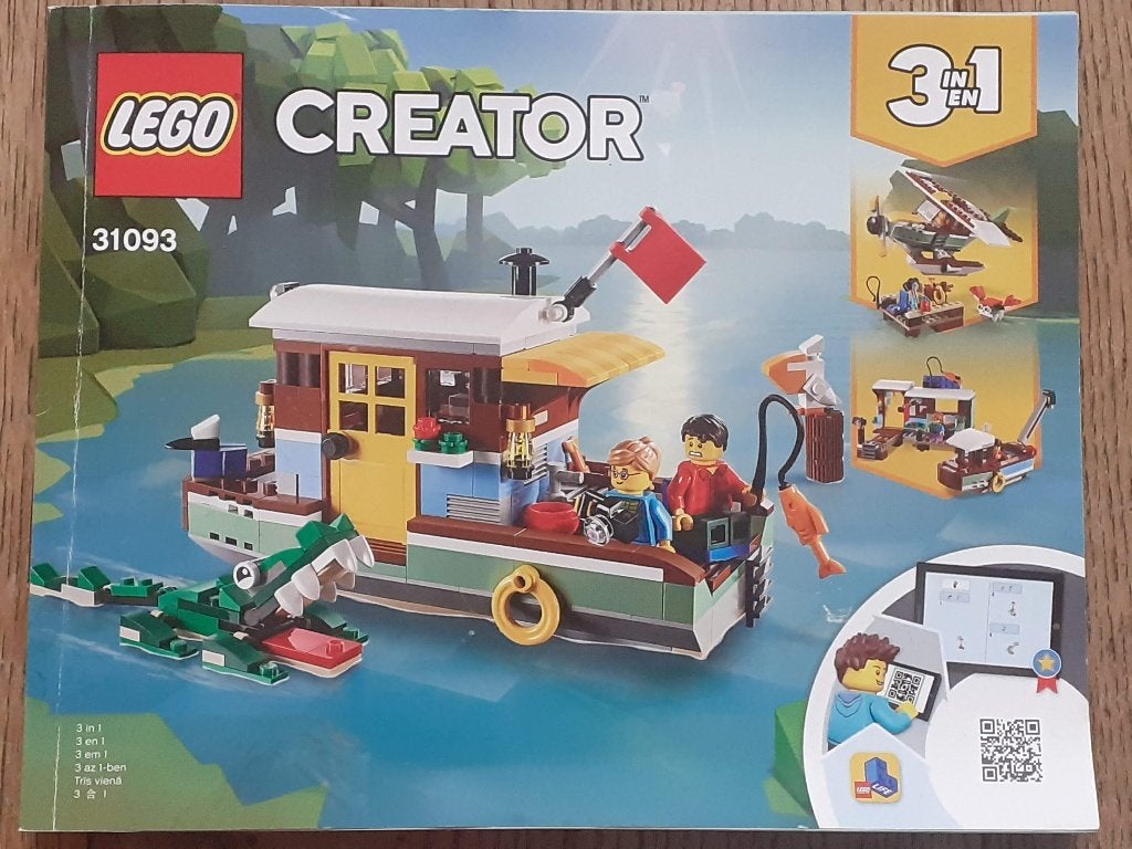 LEGO CREATOR 31093 Woonboot aan de rivier, zonder doos, Lego, Compleet, Ophalen of Verzenden, Zo goed als nieuw