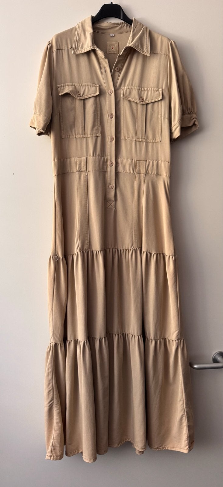 Florez Olivia Jurk Maat S, Beige, Ophalen of Verzenden, Zo goed als nieuw, Maat 36 (S)