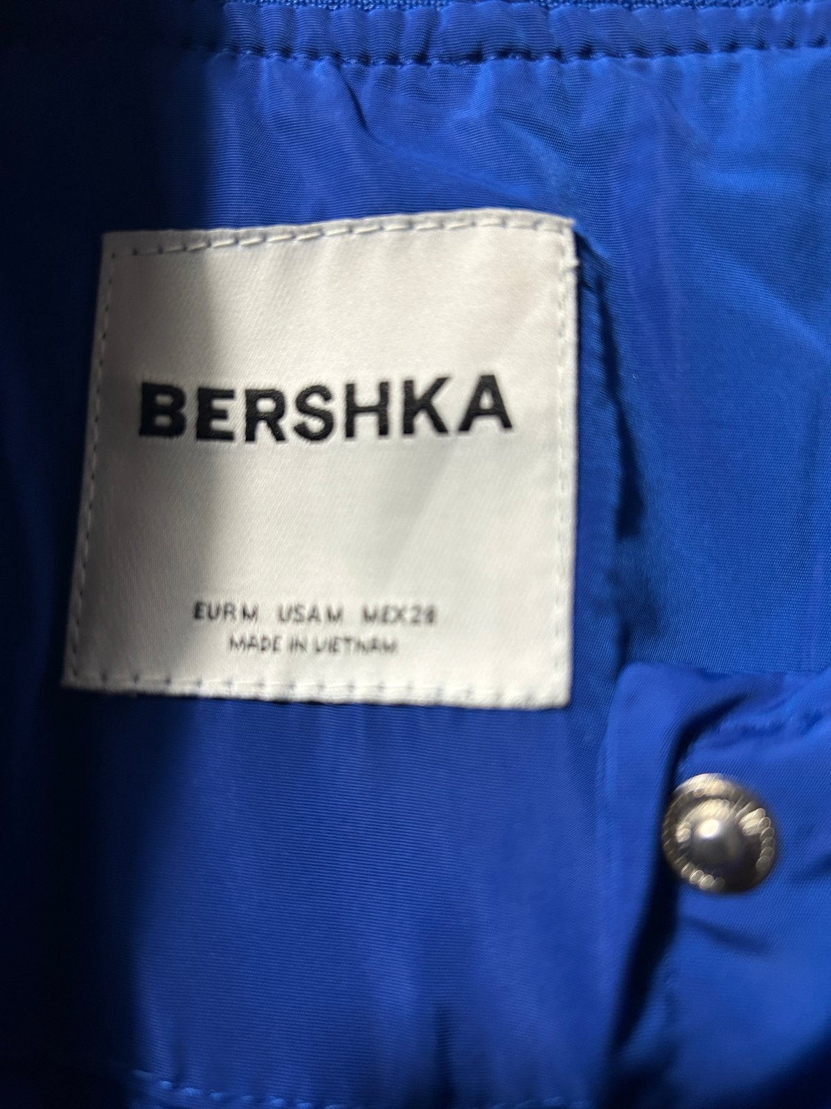 Bershka Boston East Coast Bomberjack - Maat M, Kleding | Dames, Ophalen of Verzenden, Zo goed als nieuw, Maat 38/40 (M), Blauw