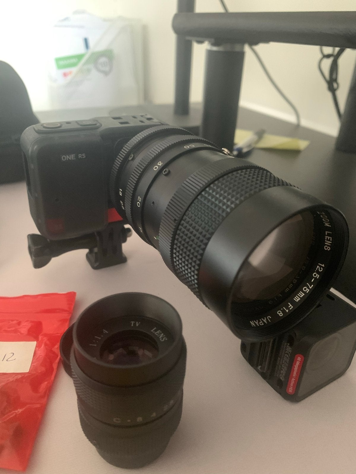 Insta360 ONE RS Back-Bone lens mod: zoom/focus lenzen, Ophalen, Zo goed als nieuw, Overige merken