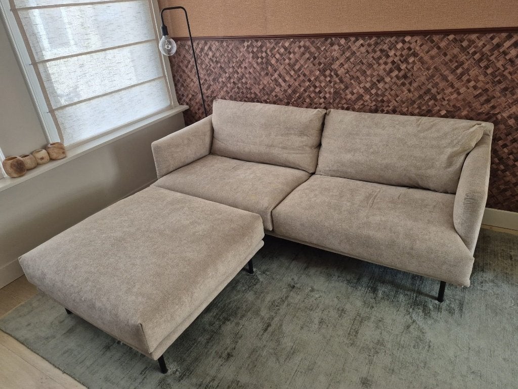Goossens bank 2 zits Luxor, Ophalen, Strak, Tweepersoons, 75 tot 100 cm