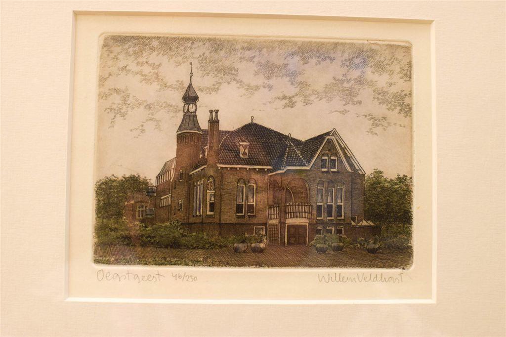 prent van Oegstgeest Willem Veldhorst 30343, Ophalen of Verzenden, Voor 1920, Ongelopen, Zuid-Holland
