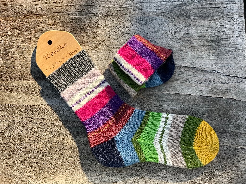 Happy socks / zelfgebreide sokken, Kleding | Heren, Overige kleuren, Verzenden, Nieuw, Maat 39 t/m 42