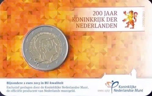 coincard 200 jaar Koninkrijk der Nederlanden, Ophalen of Verzenden, Koningin Beatrix, Euro's, Losse munt