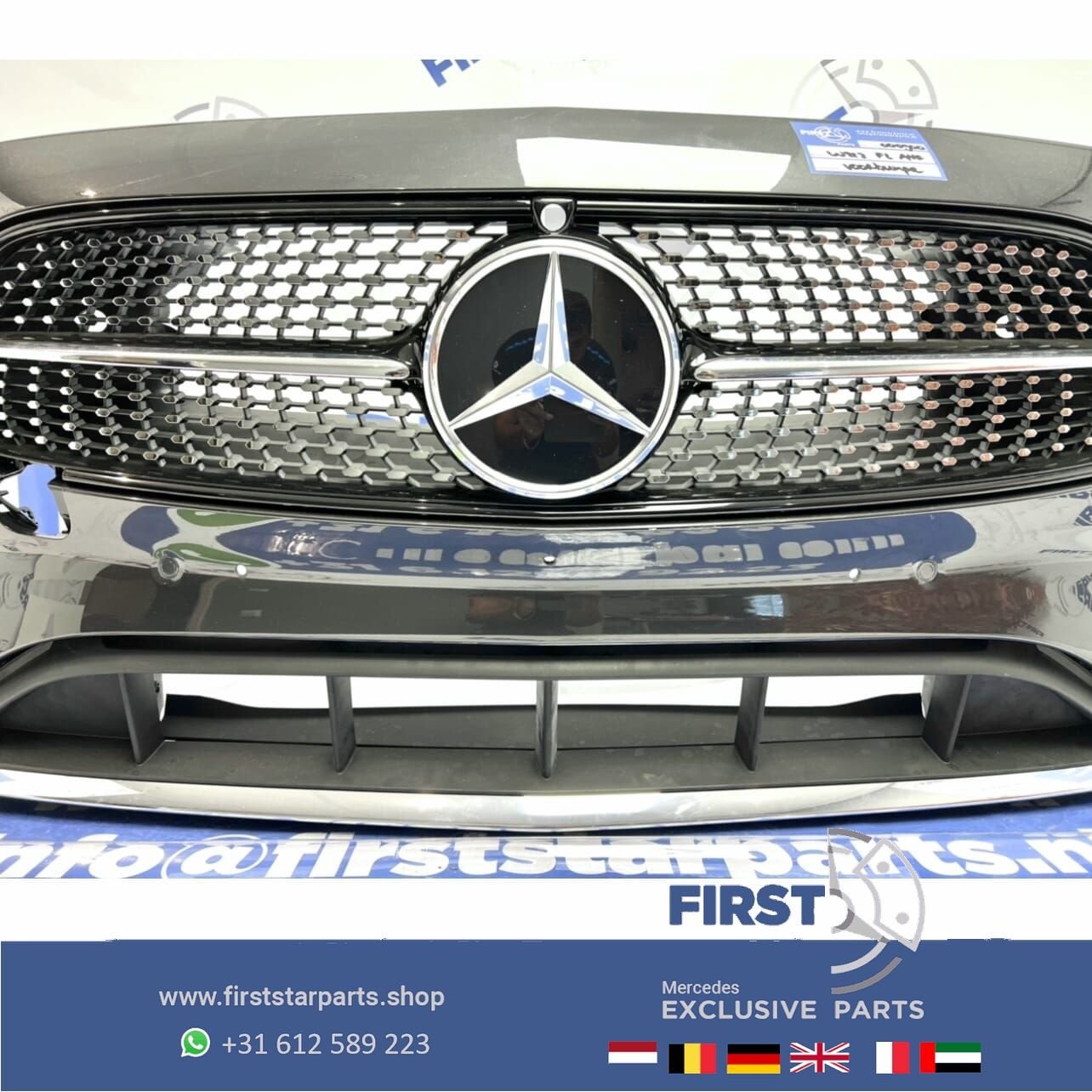 W213 W238 E43 E53 FACELIFT AMG VOORBUMPER GRIJS  E Klasse +, Gebruikt, -, Voor, Ophalen of Verzenden