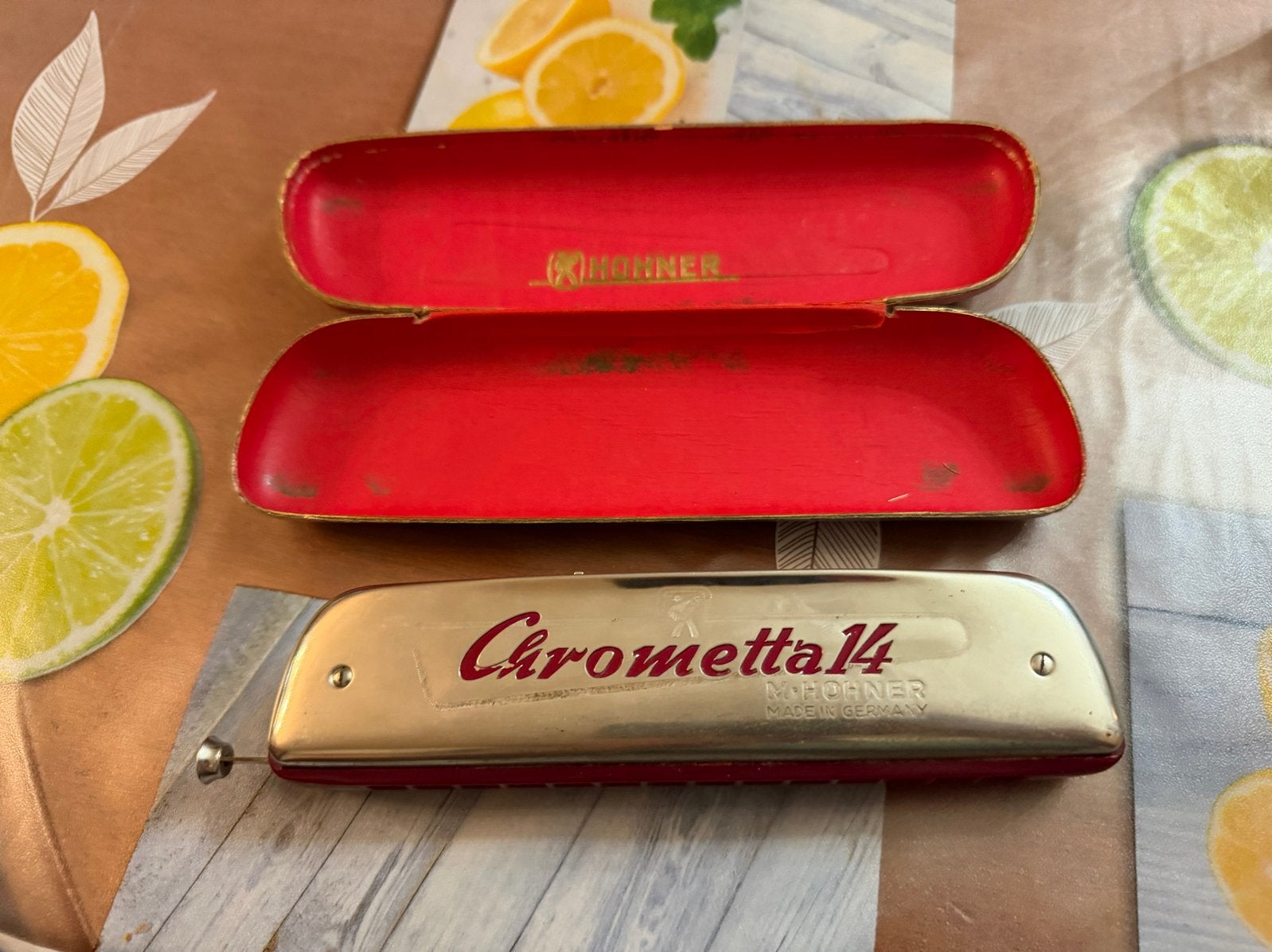 Mooie M.Hohner Chrometta 14 Mondharmonica, Muziek en Instrumenten, Gebruikt, Overige typen, Chromatisch, Ophalen of Verzenden