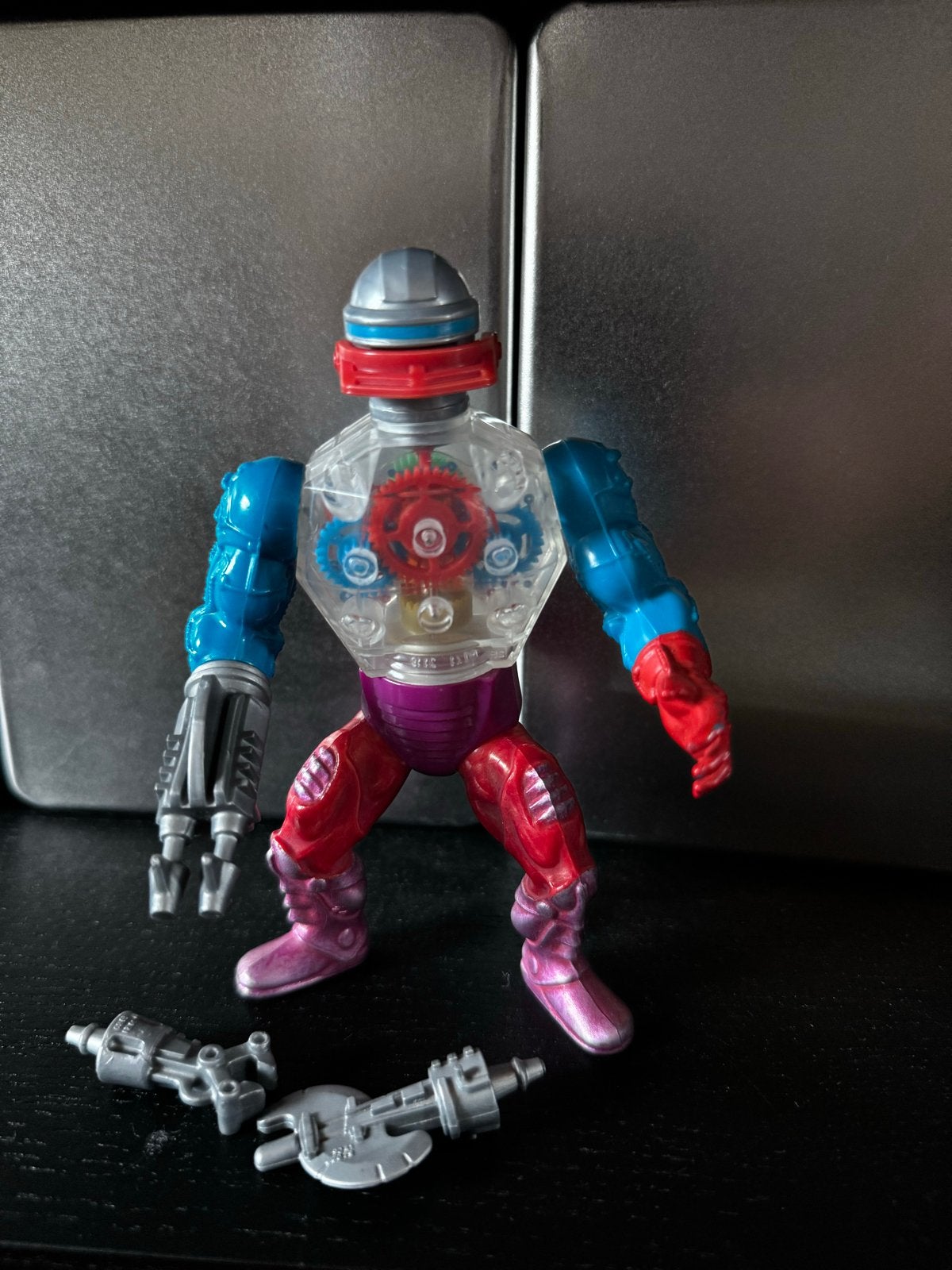 Vintage He-Man Roboto Actiefiguur Mattel 1984, Ophalen of Verzenden, Gebruikt