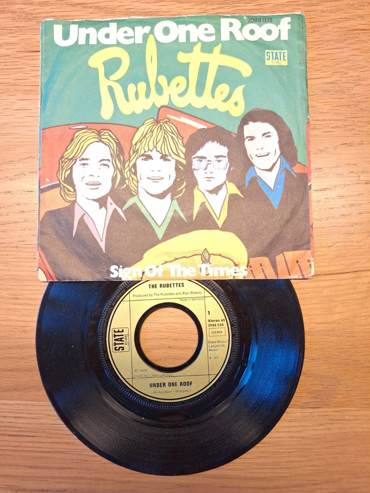 The Rubettes - Under One Roof / Sign Of The Times (Single), Gebruikt, 7 inch, Ophalen of Verzenden, Pop