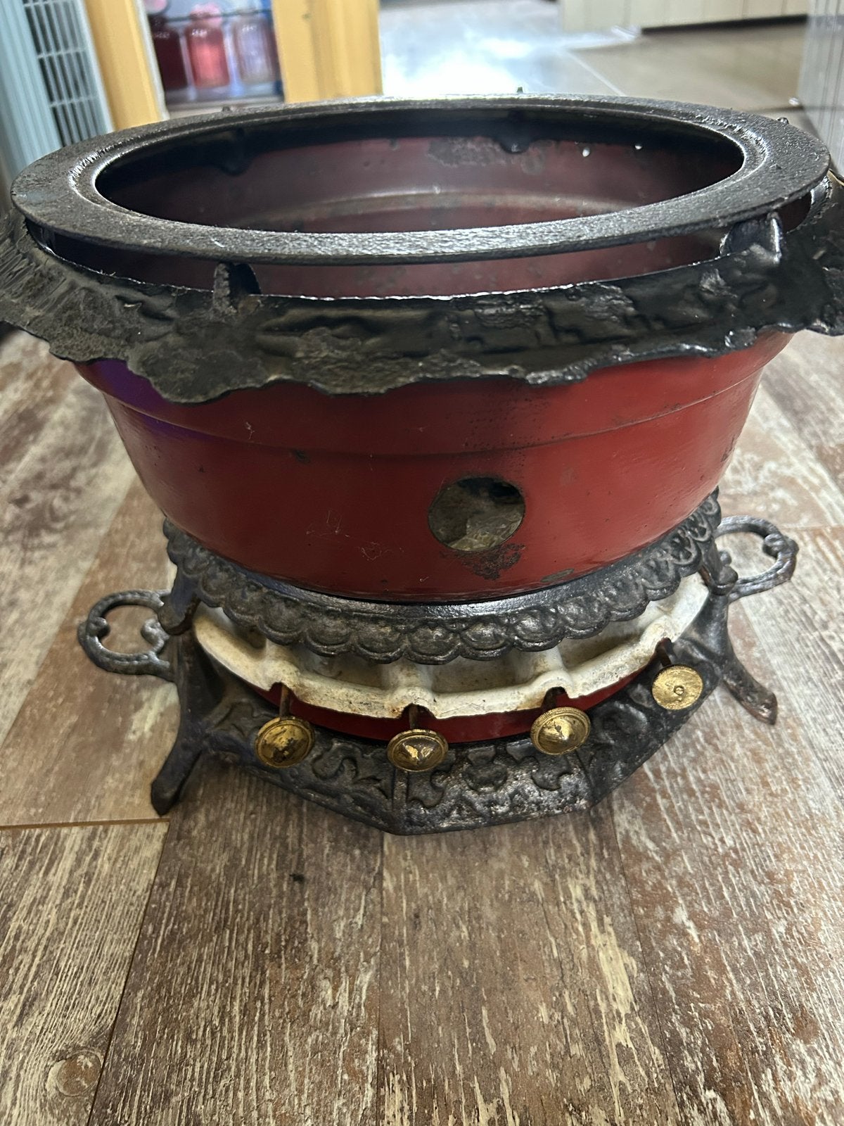 Haller 4-pits petroleum stel, Ophalen