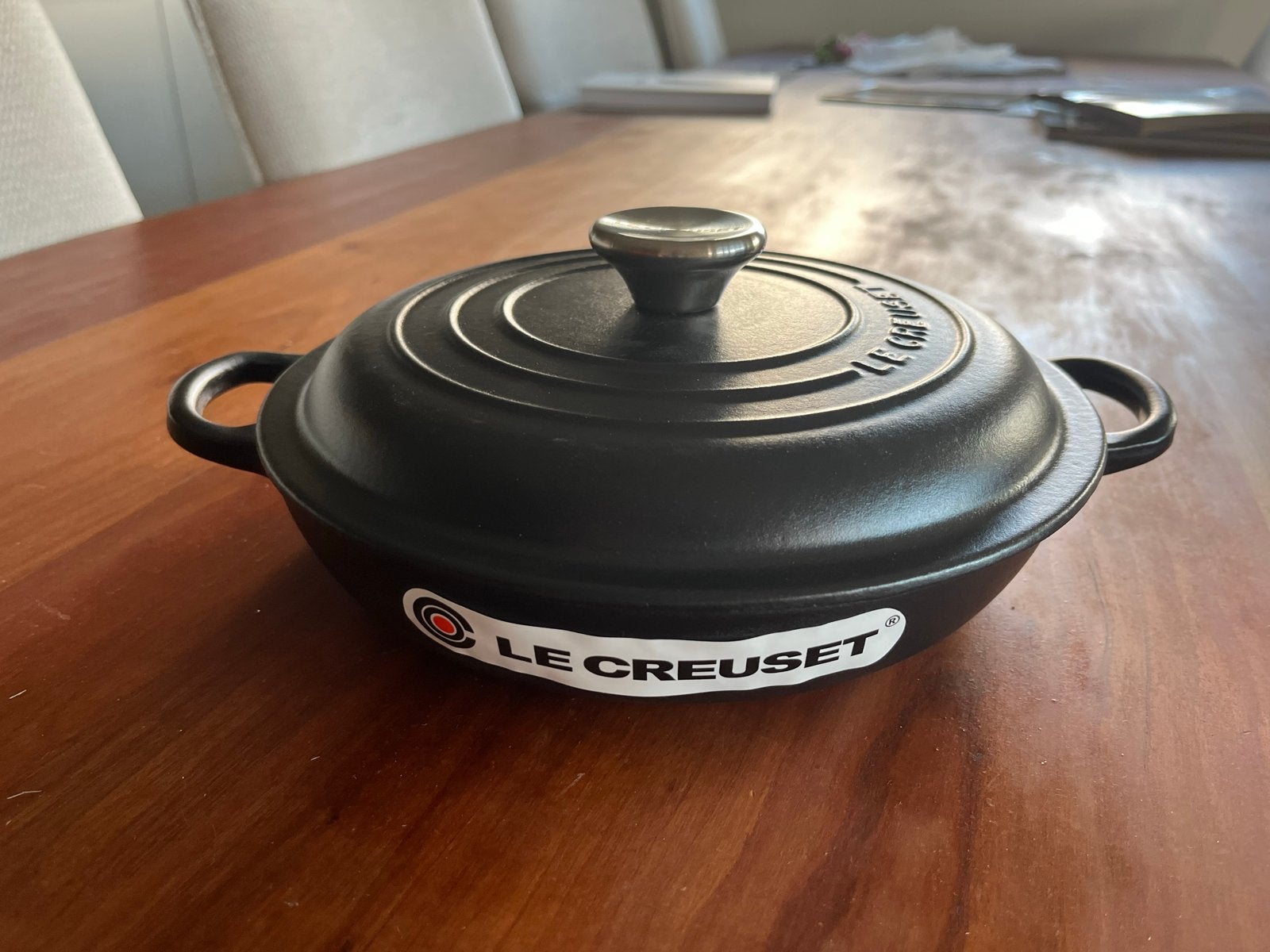 Le Creuset Campagnard  Gietijzer matzwart 22cm, Gietijzer, Met deksel, Nieuw, Le Creuset