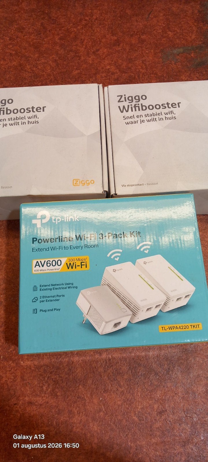 Wifi versterkers: 2x Ziggo en 1x TP-Link Powerline, Ophalen, Gebruikt, Ziggo, TP-Link