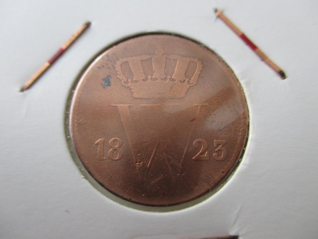 Cent 1823 muntslag, Ophalen of Verzenden, Koning Willem I, 1 cent