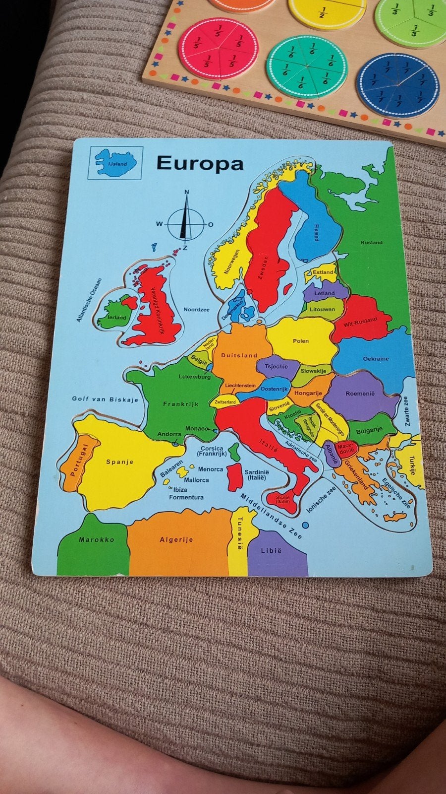 Houten Europa Puzzel, Ophalen, Zo goed als nieuw, Puzzelen