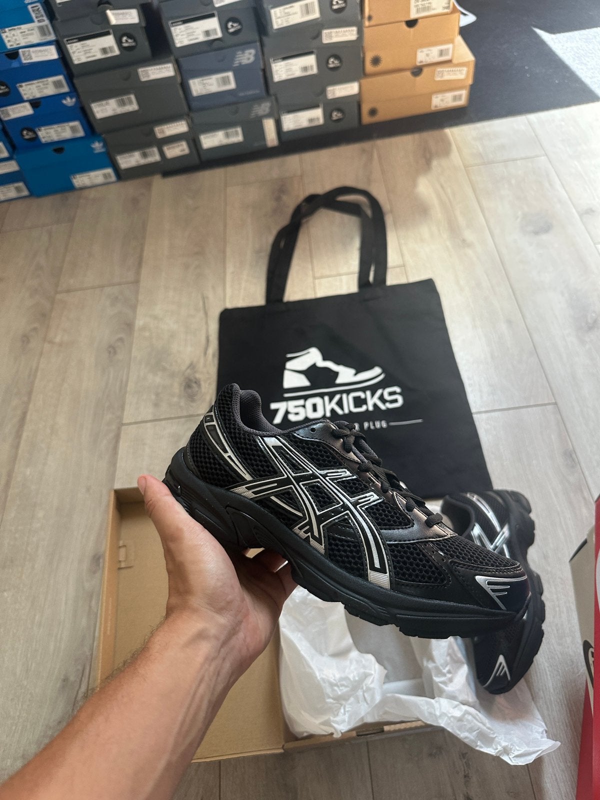 Asics Gel-1130 Black Pure Silver 1201A906-001 Maat EU40, Zwart, Nieuw, Ophalen of Verzenden, A