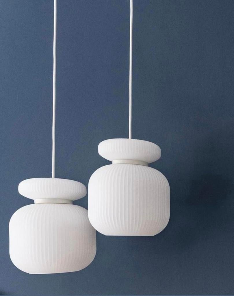 Bolia Maiko hanglampen - onbeschadigd, Huis en Inrichting, Ophalen, Zo goed als nieuw, Glas, Minder dan 50 cm