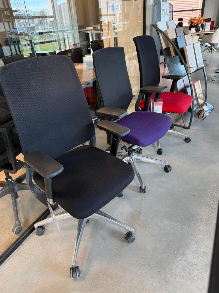 Drabert Salida ergonomische bureaustoel Rood/zwart/paars, Ophalen of Verzenden, Gebruikt, Zwart, Bureaustoel