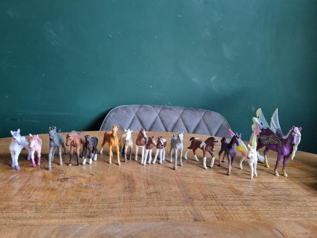Schleich paarden, veulens en eenhoorns., Ophalen of Verzenden, Zo goed als nieuw, Jongen of Meisje