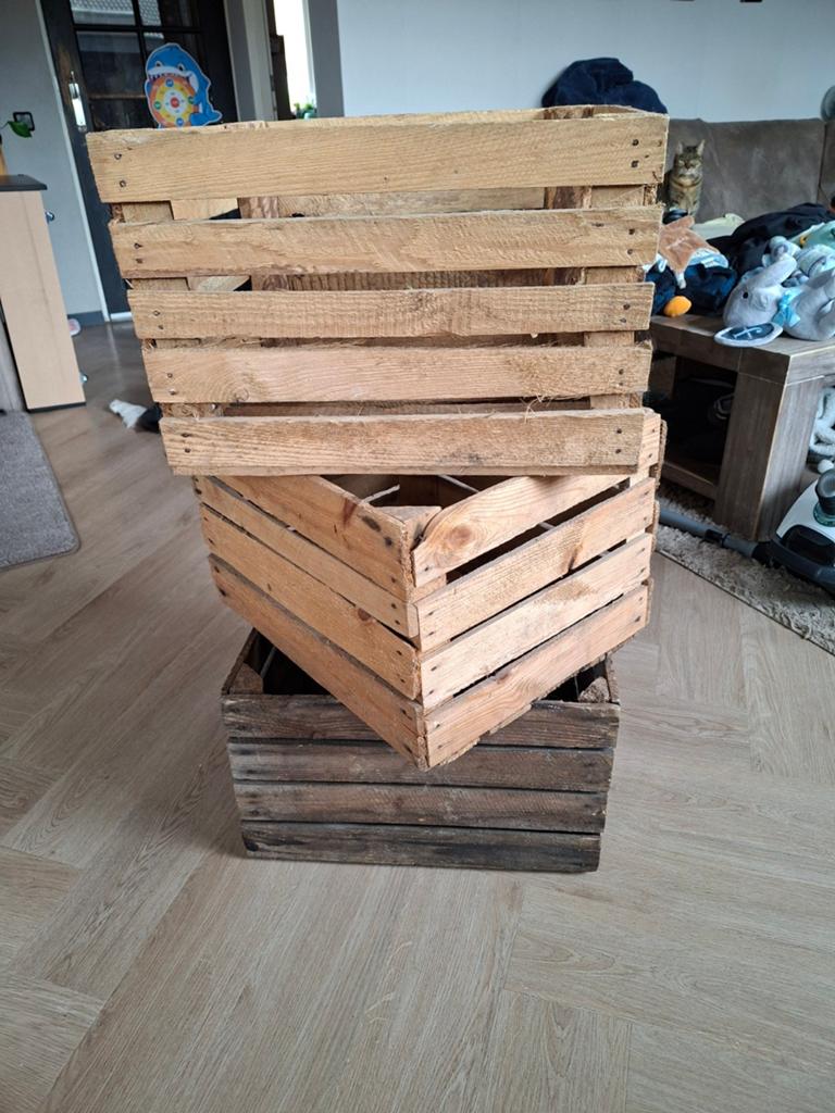 Houten appelkistjes / fruitkistjes, Huis en Inrichting, Ophalen, Gebruikt