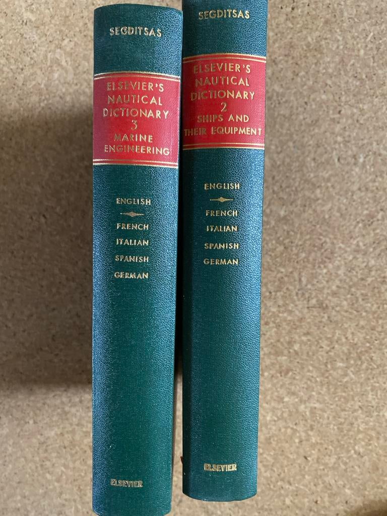 Elsevier's Nautisch Woordenboek - Deel 2 & 3, Overige uitgevers, Ophalen of Verzenden, Zo goed als nieuw, Engels
