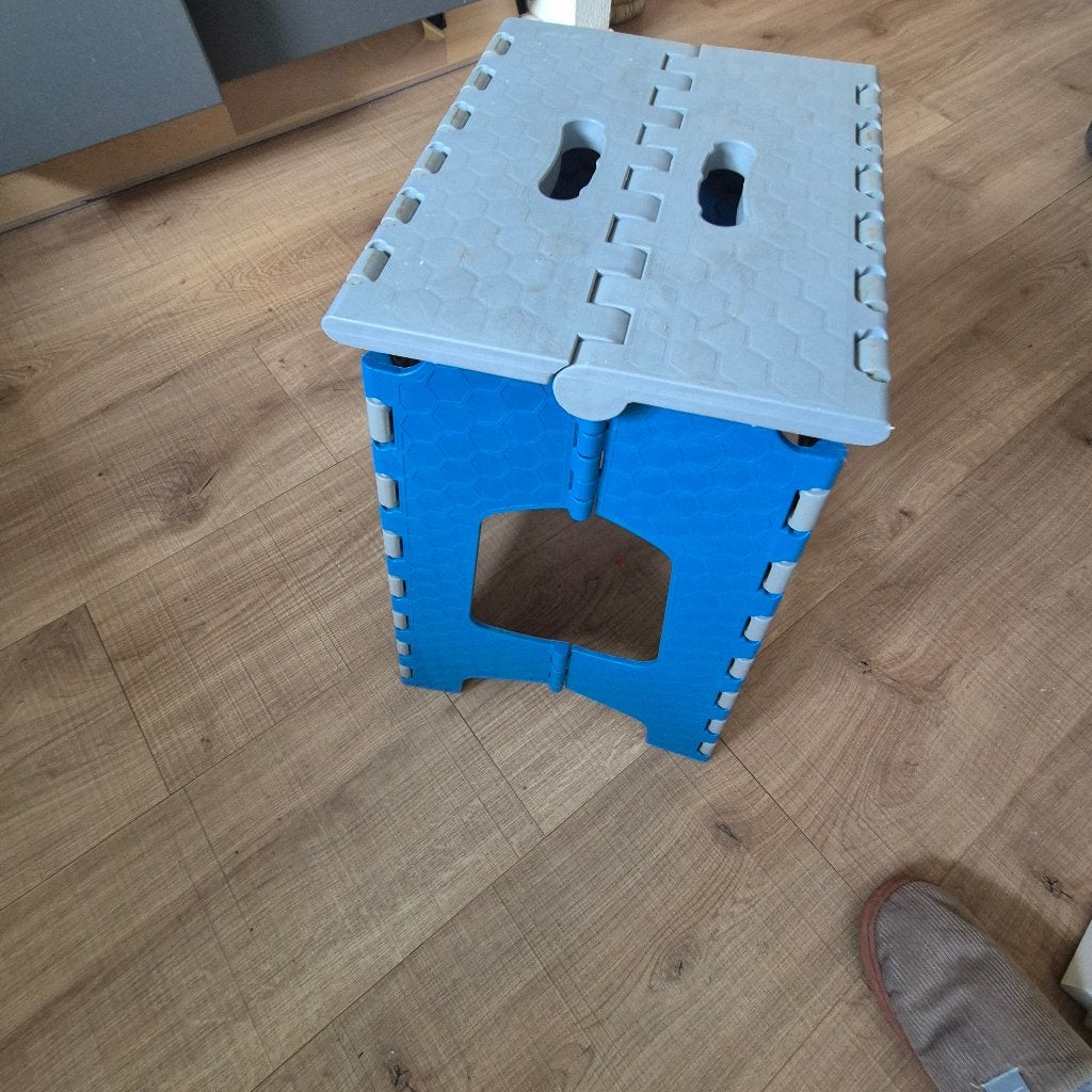 STARK opvouwbaar krukje grijs-blauw, 44 cm hoog, Ophalen of Verzenden, Zo goed als nieuw, Overige typen, STARK