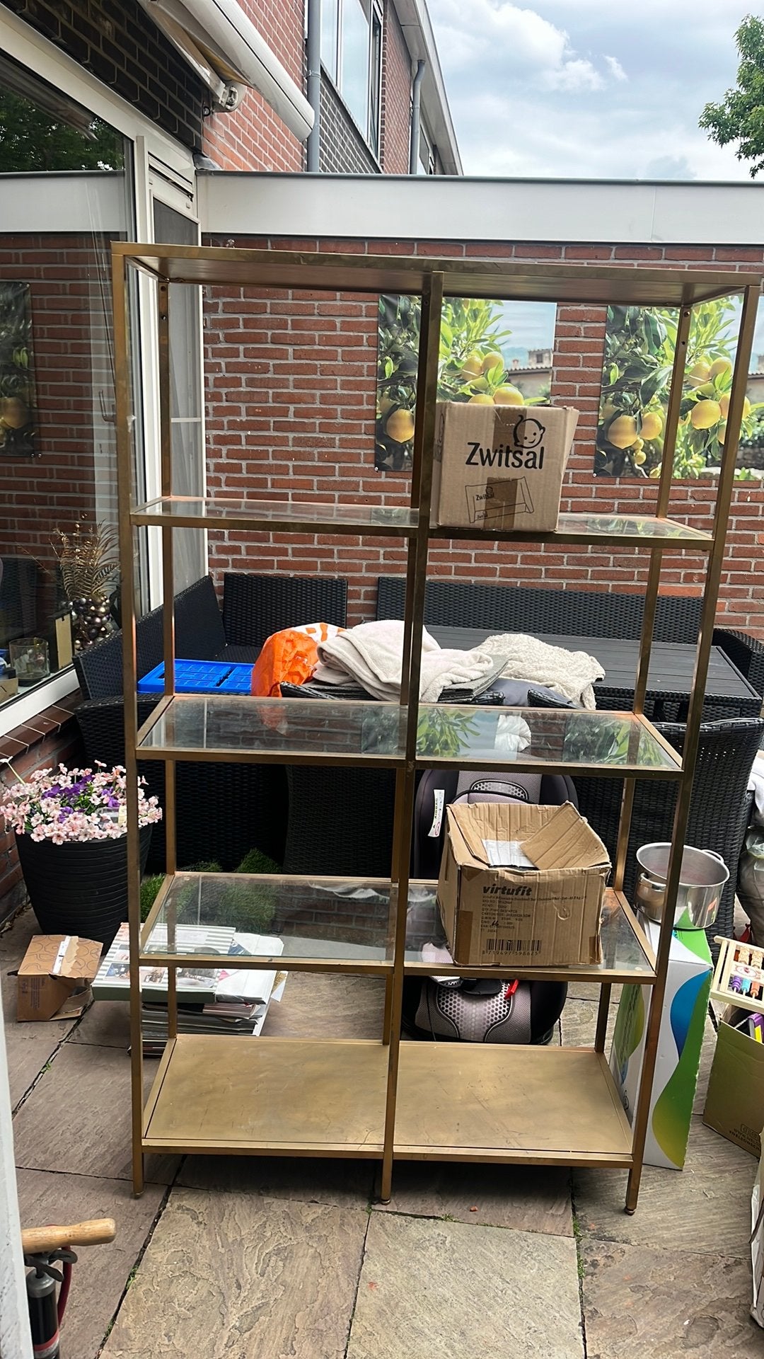 Stelling kast, Huis en Inrichting, Ophalen, 25 tot 50 cm, Glas, 50 tot 100 cm