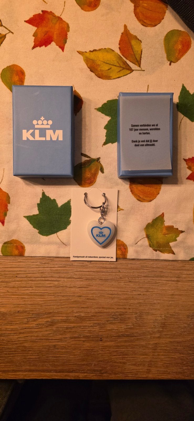 Hartvormige KLM sleutelhanger in doos, Ophalen of Verzenden, Nieuw, Merk