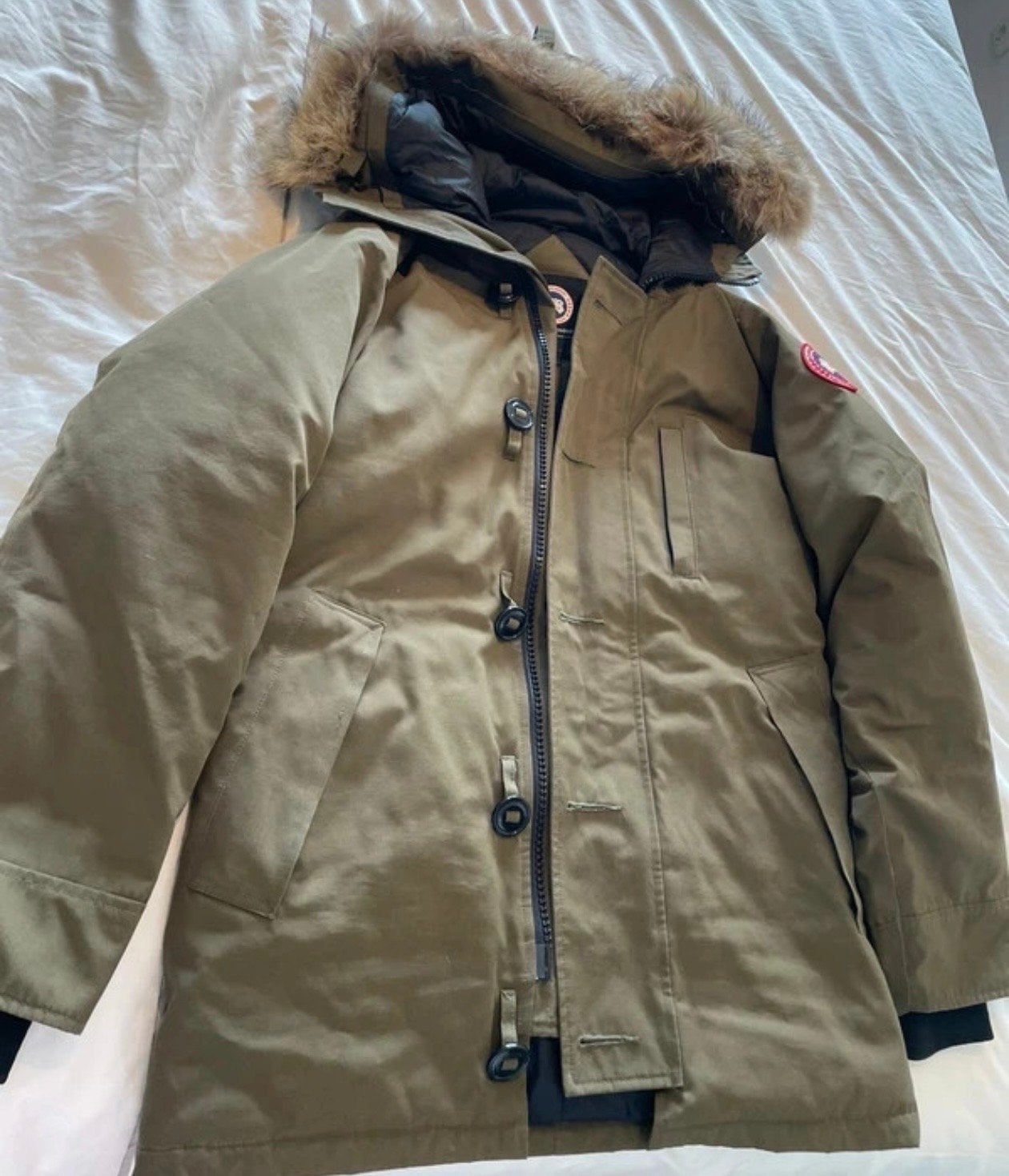 Canada Goose Expedition Parka - Maat XS, Ophalen of Verzenden, Zo goed als nieuw, Maat 34 (XS) of kleiner, Groen