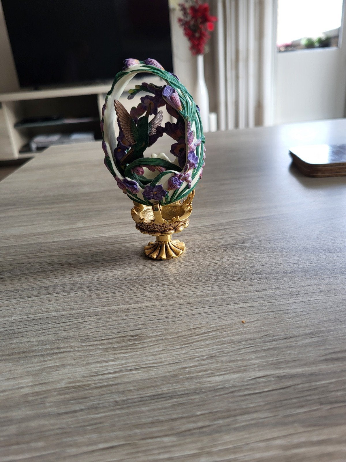 House of Fabergé Kolibrie Ei - Decoratief Kunstwerk, Ophalen, Zo goed als nieuw, Dier