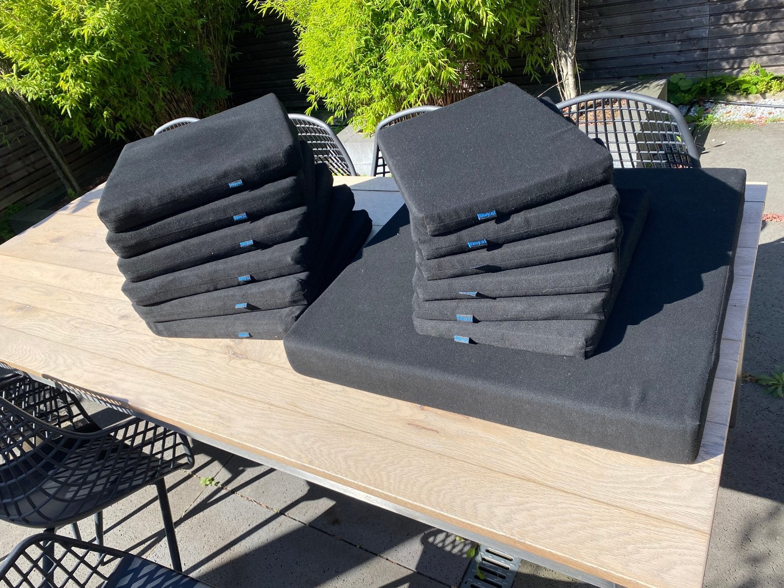 Luxe tuinkussenset voor steigerhout Skoy, Ophalen, Gebruikt