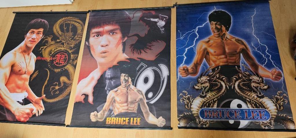 3x Bruce Lee wall scroll poster 71 cmx96 cm €25 voor 3 stuks, Verzamelen, Posters, Ophalen of Verzenden, Gebruikt, A1 t/m A3, Film en Tv