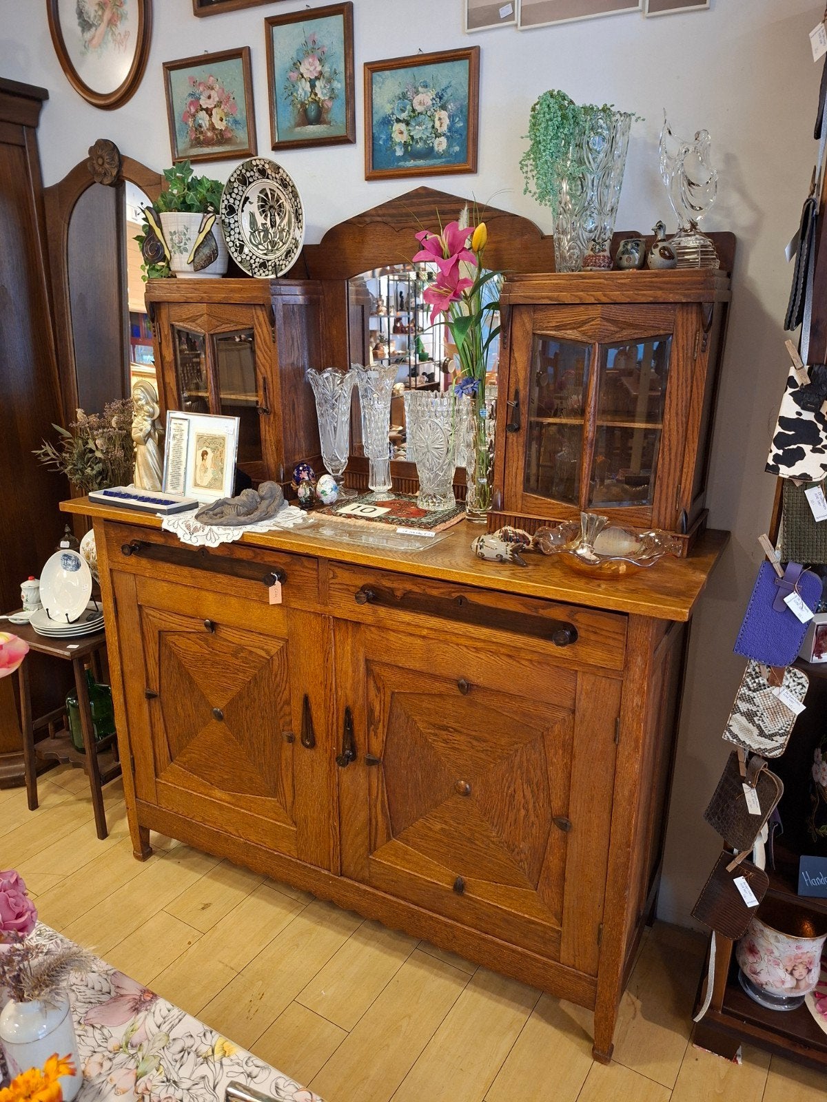 Dressoir Amsterdamse schoolstijl met spiegel, Ophalen