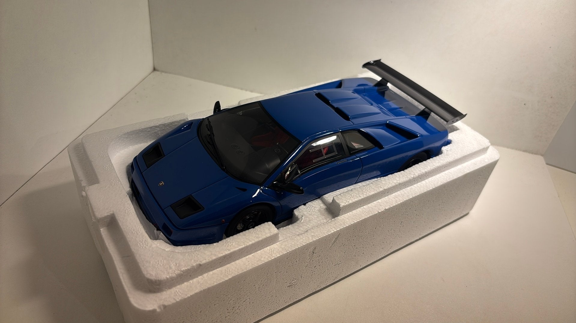 Lamborghini diablo SVR bleu Kyosho 1.18, Ophalen of Verzenden, A, A, A