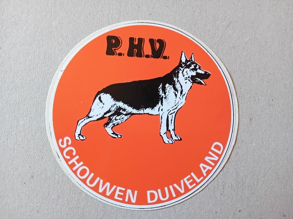 Politiehondenvereniging sticker P.H.V. Schouwen Duiveland, Ophalen of Verzenden, Zo goed als nieuw, Bedrijf of Vereniging