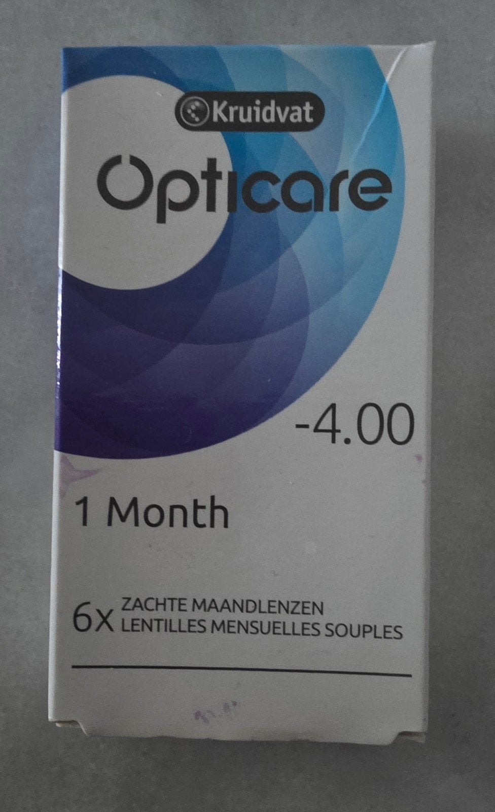 Kruidvat Opticare zachte maandlenzen -4.00 (6 stuks), Ophalen of Verzenden, Nieuw