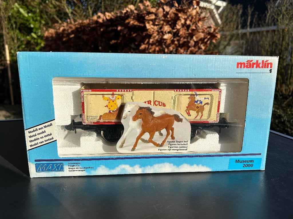 Marklin Spoor 1 54759 Museumwagen 2000 Circus Maxi Paarden, Wisselstroom, Ophalen of Verzenden, Märklin, Nieuw