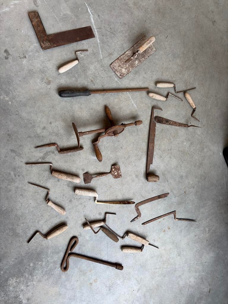 Collectie oud gereedschap - Diverse vintage handgereedschap, Ophalen of Verzenden