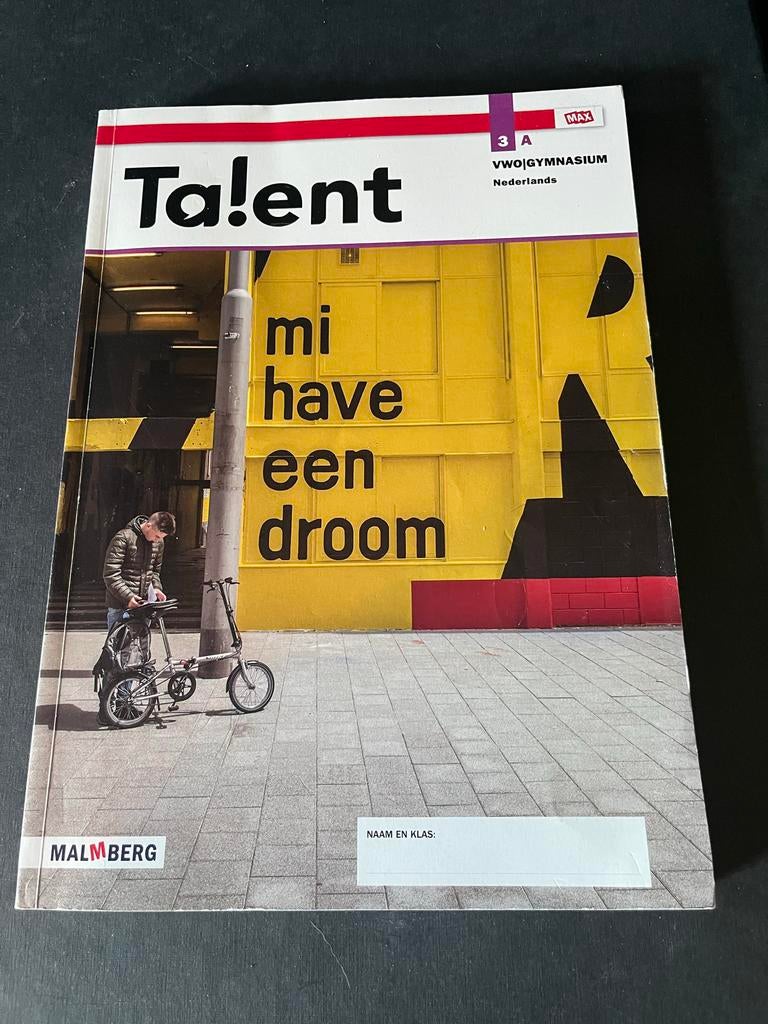 Nederlands 3A VWO/Gymnasium Talent - Malmberg, Boeken, Schoolboeken, Ophalen of Verzenden, Gelezen, VWO, Nederlands