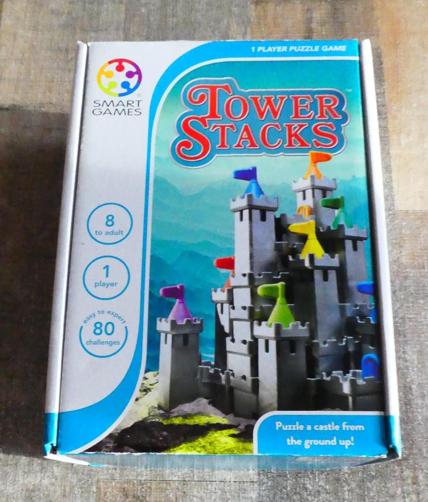 SmartGames Tower Stacks vanaf 8 jaar., Kinderen en Baby's, Speelgoed | Educatief en Creatief, Ophalen of Verzenden, Zo goed als nieuw