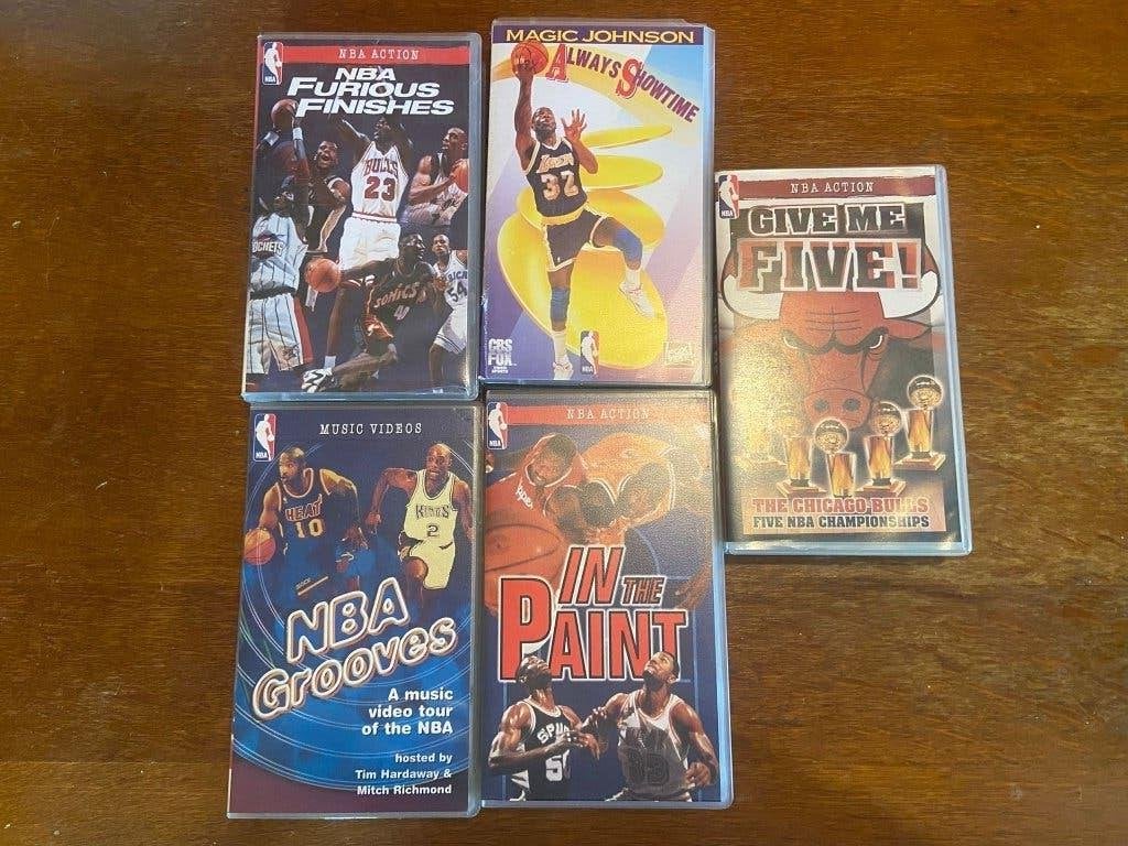 5 x basketball VHS, Vanaf 16 jaar, Ophalen of Verzenden, Zo goed als nieuw, Overige genres