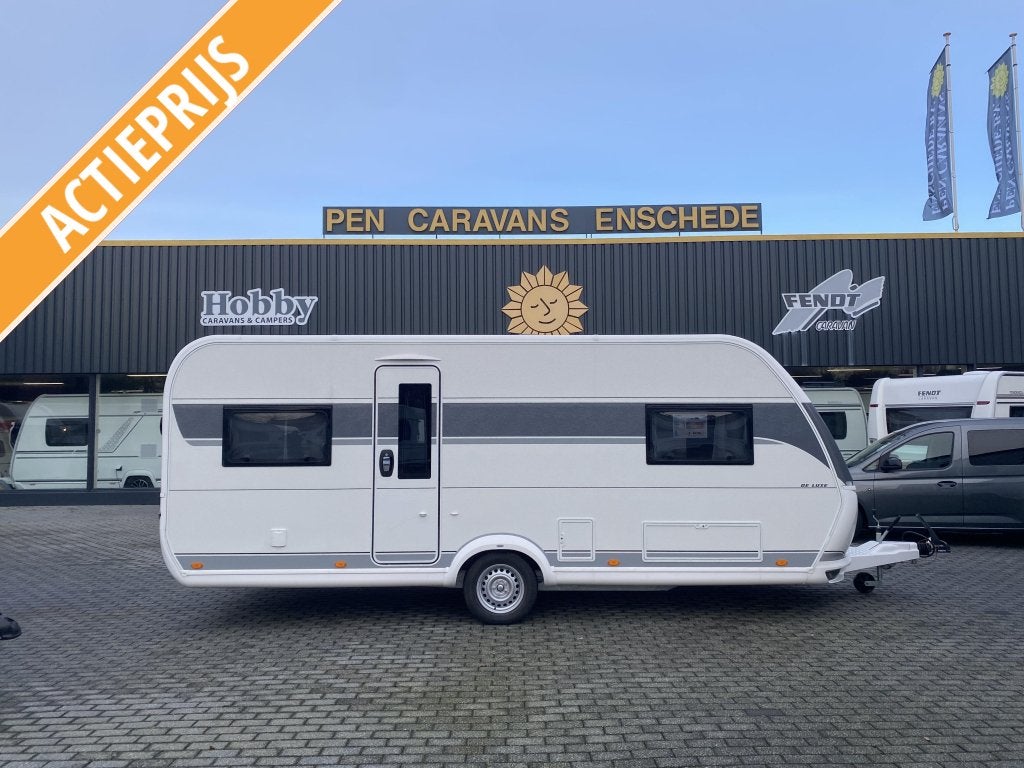 Hobby De Luxe 515 UHL ACTIEPRIJS!!, Dwarsbed, Rondzit, Hobby, Bedrijf
