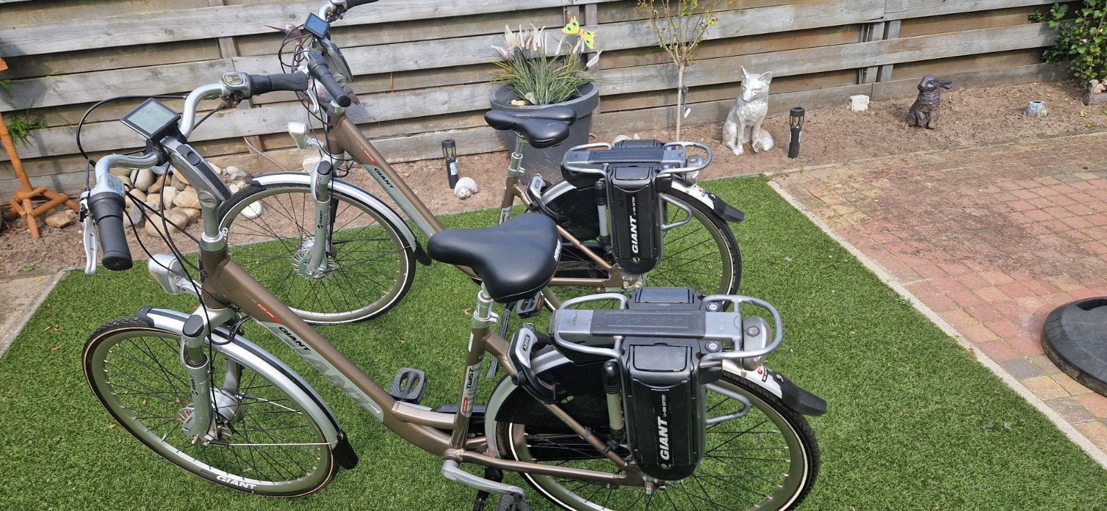 Giant Twist Go Double Power E-bikes (2 stuks), Ophalen, Gebruikt, 30 tot 50 km per accu, Giant