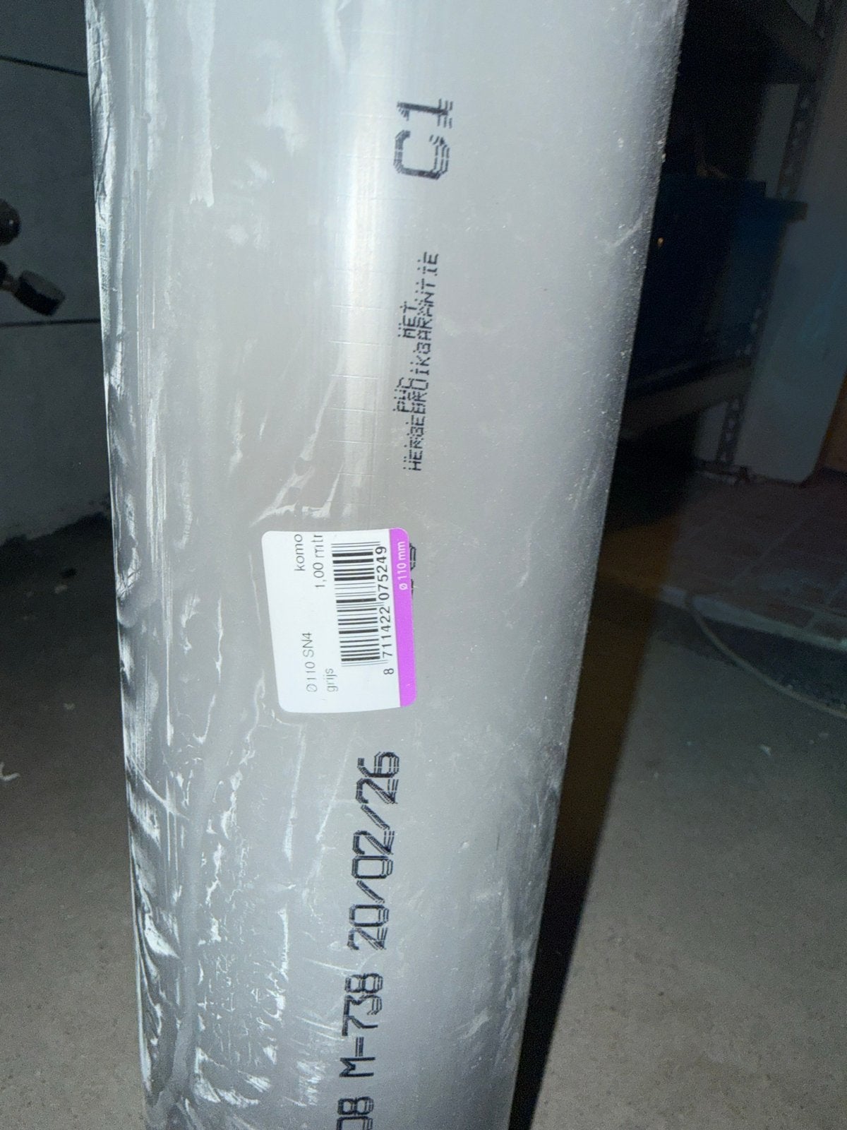 Nieuwe rioolbuis 1 meter, 110 mm PVC, Pvc, Nieuw, Ophalen of Verzenden, Minder dan 2 meter