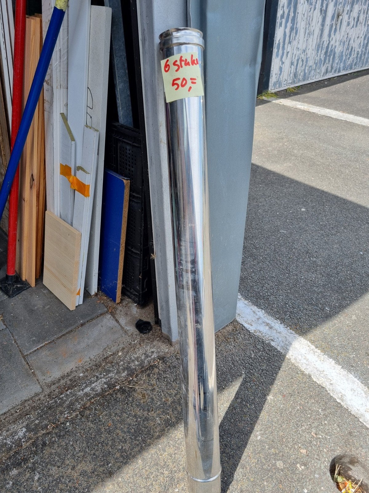 6x Nieuwe RVS afvoerbuizen 100cm x 80mm voor pelletkachel, Doe-het-zelf en Verbouw, Ophalen, Overige typen, Nieuw, 60 tot 150 cm